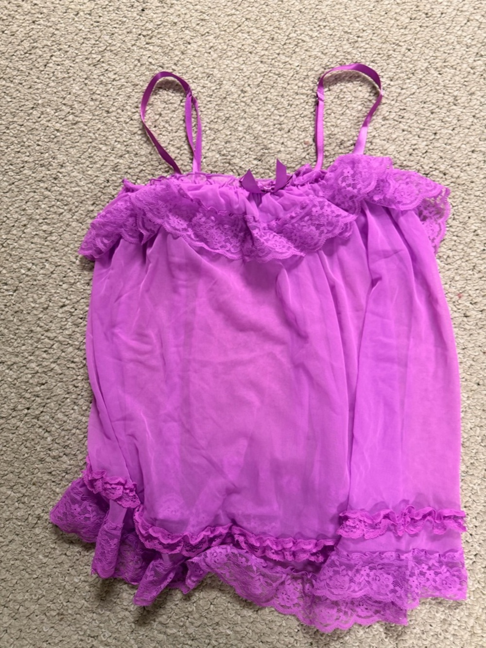 Victoria's Secret Lavender/Purple Lace Trim Chemise
